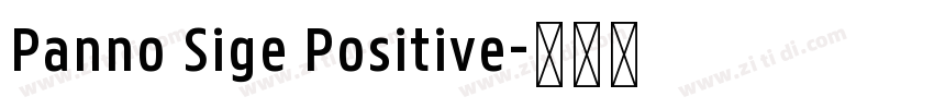 Panno Sige Positive字体转换